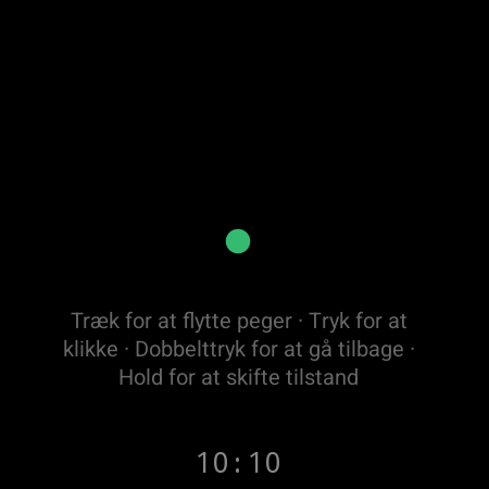 Musetilstand på et smartwatch – træk for at flytte TV’ets markør, tryk for at klikke