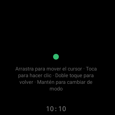Modo ratón en un smartwatch: arrastra para mover el cursor de la tele y toca para hacer clic
