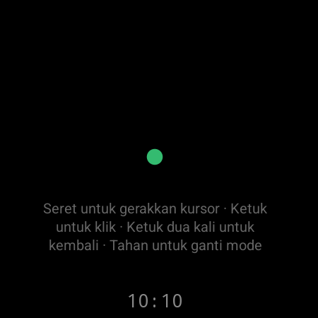 Mode mouse di smartwatch — seret untuk menggerakkan kursor TV, ketuk untuk klik